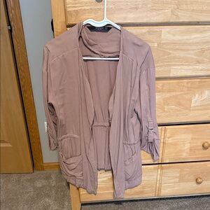 Unbranded Mauve Open-Front Lightweight Jacket